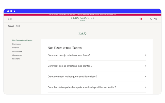 exemple faq bergamotte
