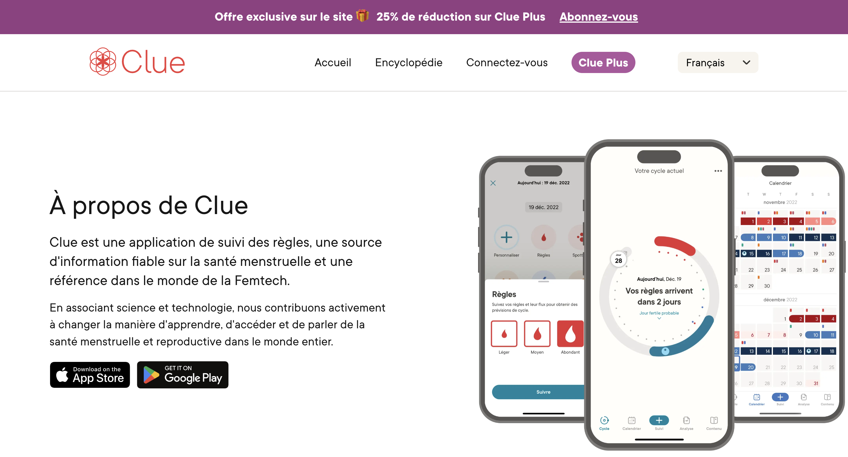 page présentation clue