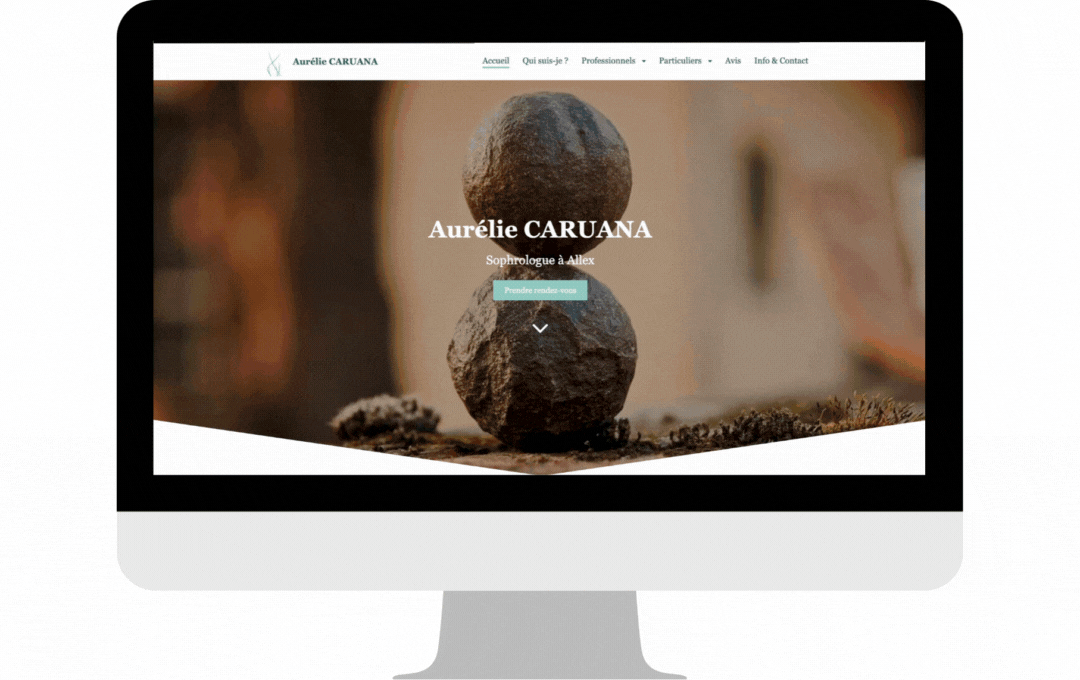 Exemple site internet sophrologue aurélie caruana