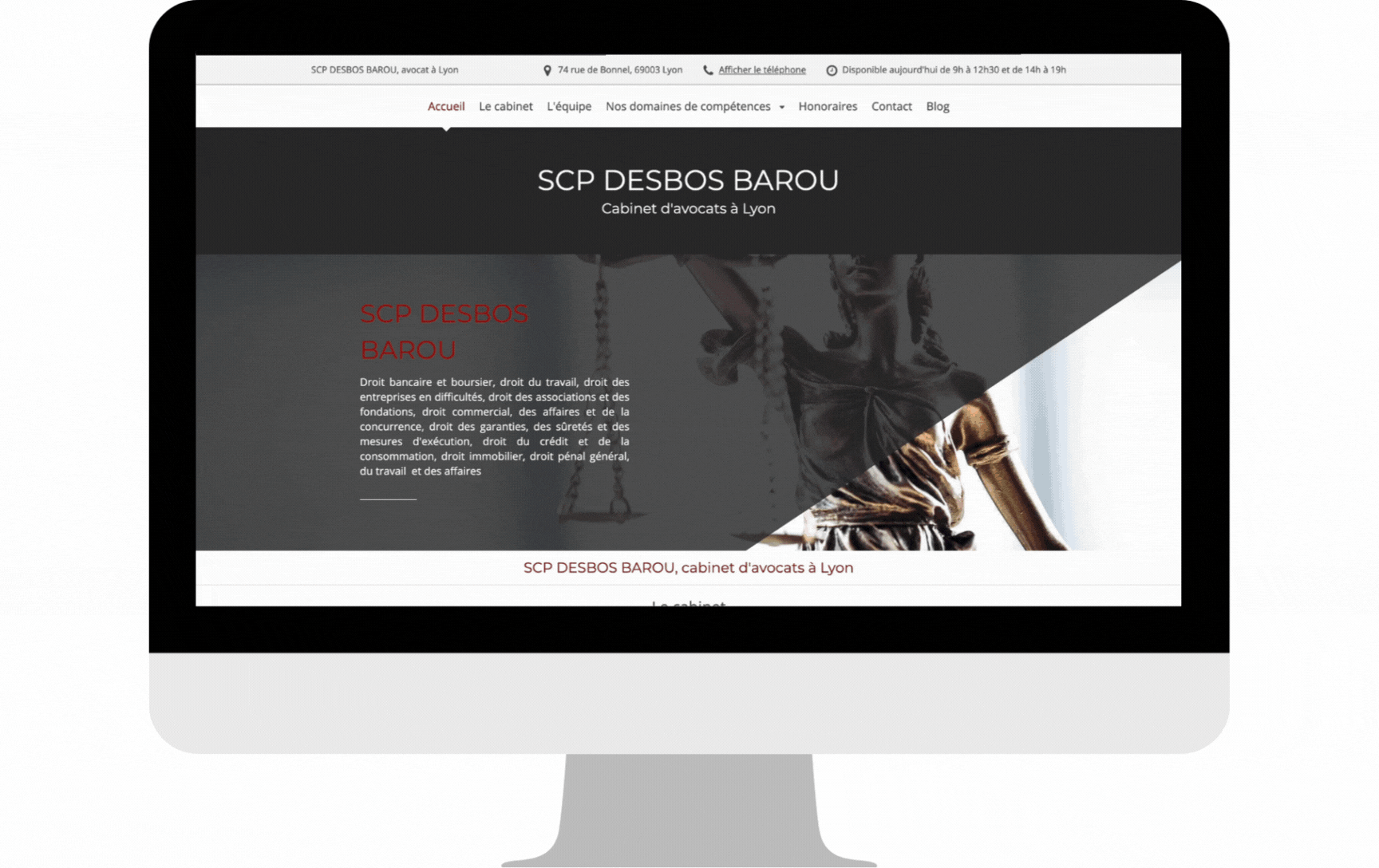 exemple site web entreprise scp desbos barou