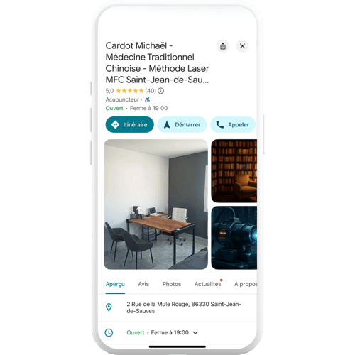 cardot michael exemple fiche google acupuncteur