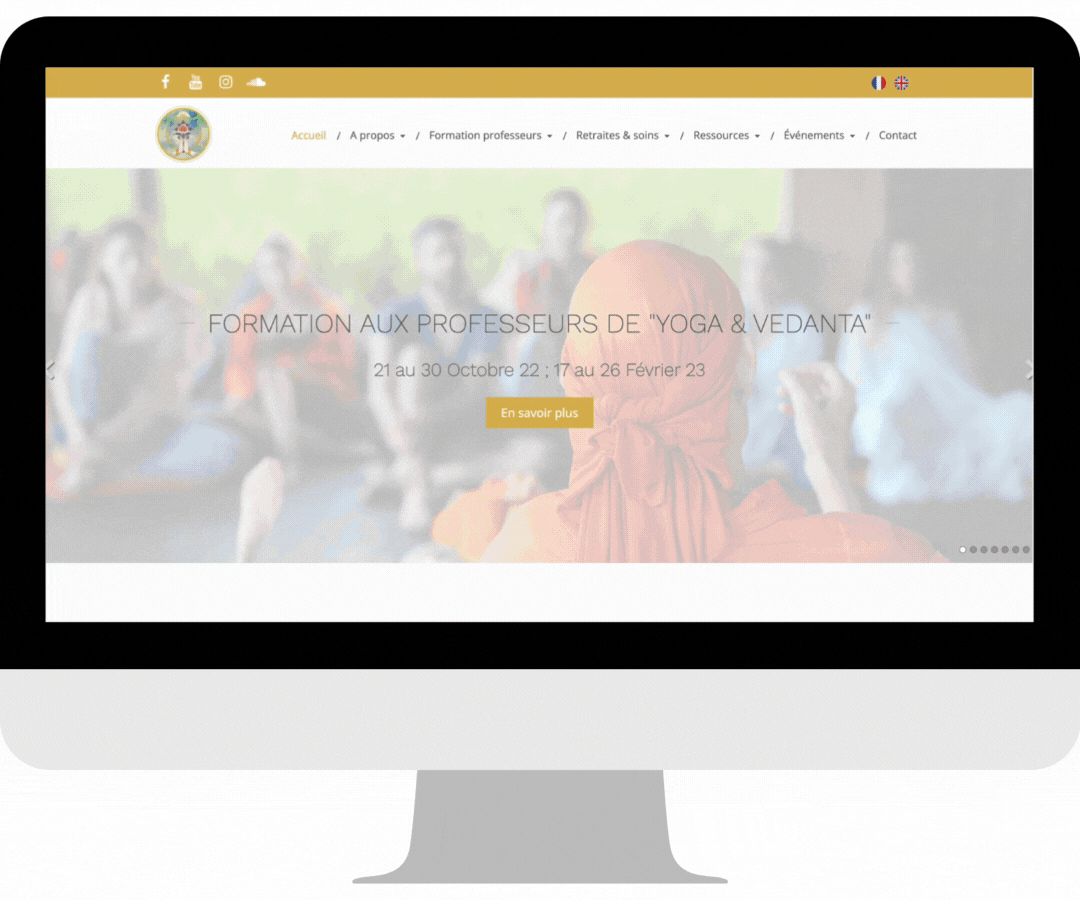 capture site internet yoga school bretagne