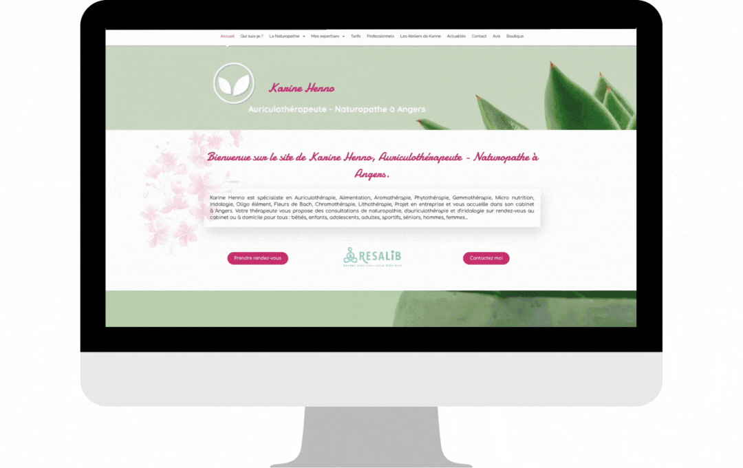 Capture site internet naturopathe karine henno