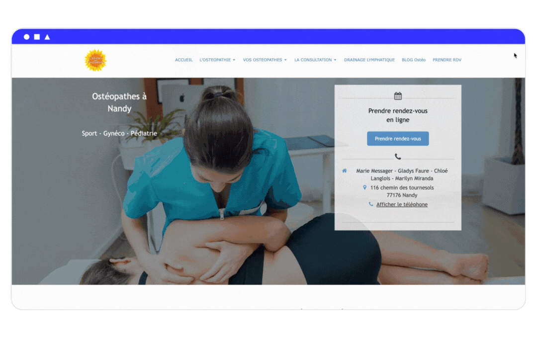site internet pro santé ostéopathes