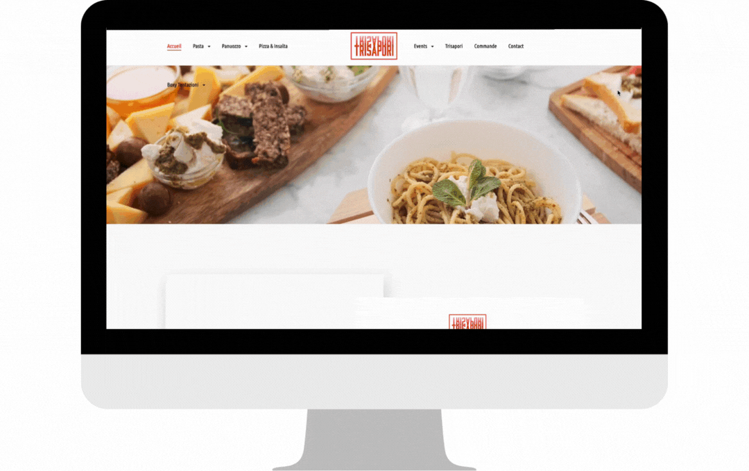 Trisapori exemple de site internet de restaurant
