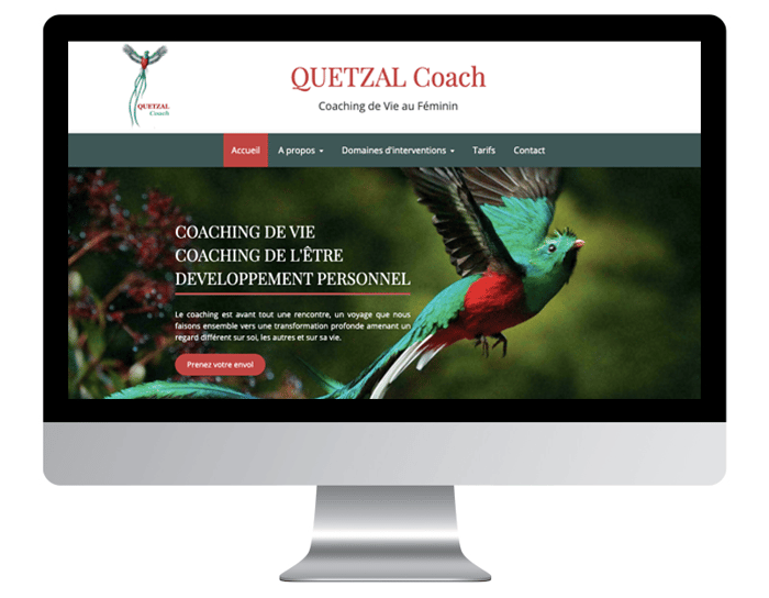 Exemple site quetzal coach site vitrine Simplébo