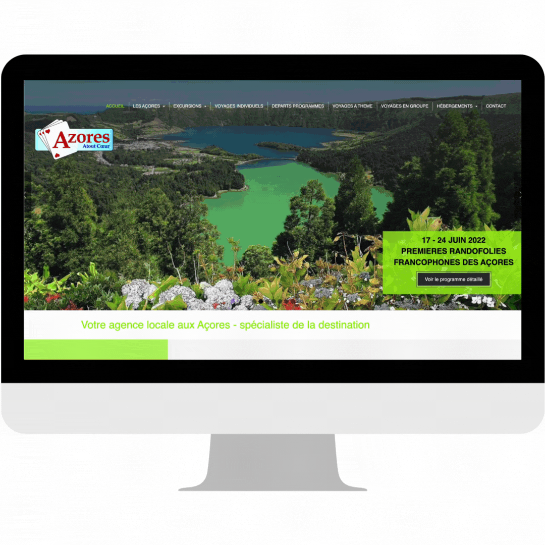 exemple site internet de tourisme azores atout coeur