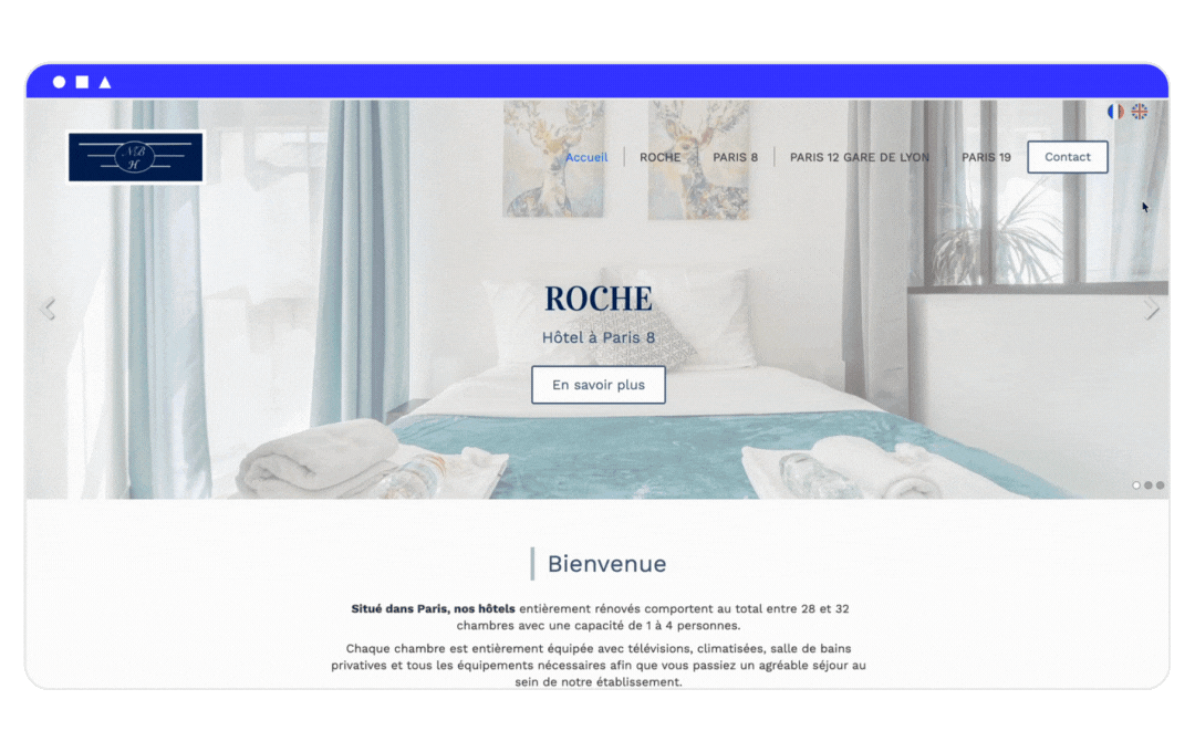 capture site internet tourisme hotel roche