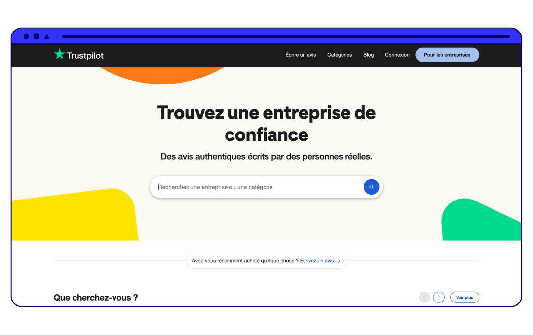 exemple site communautaire trustpilot