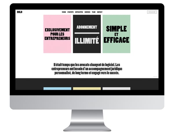 Exemple site internet avocat Bold