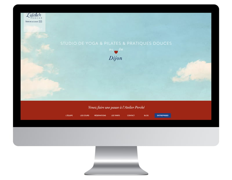 Exemple site internet yoga atelier perche