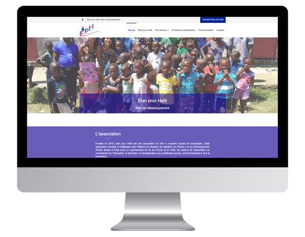 Exemple site internet d'association après la refonte webdesign