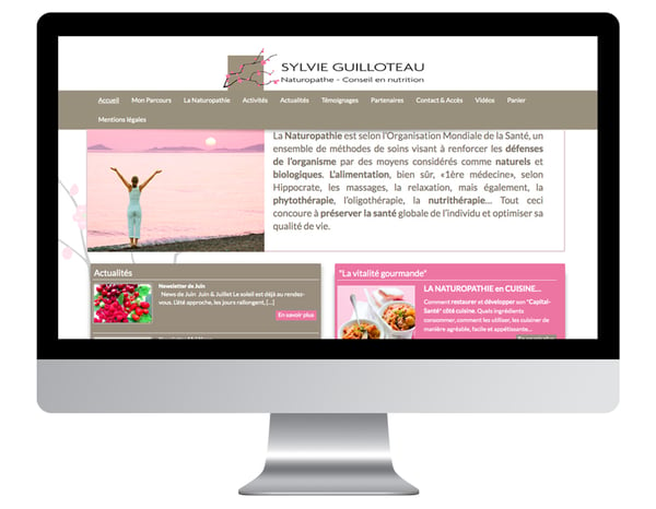 Exemple site internet de naturopathe avant refonte design