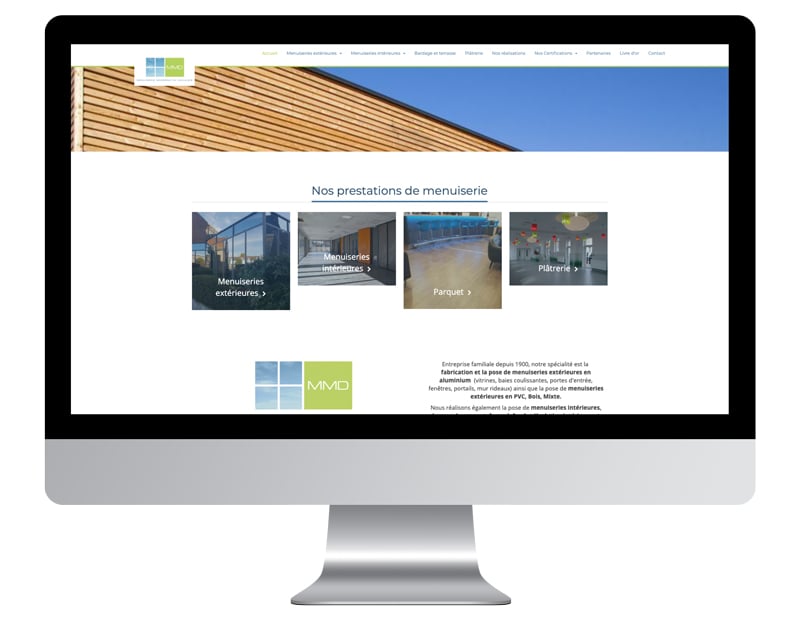 Image exemple site internet artisan menuisier