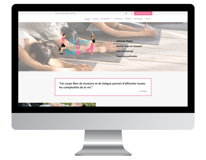 Mockup ordi meilleur site internet yoga